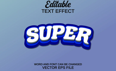 Obraz premium editable text effect super