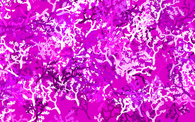 Plakat Light Purple, Pink vector elegant pattern with leaves, branches.