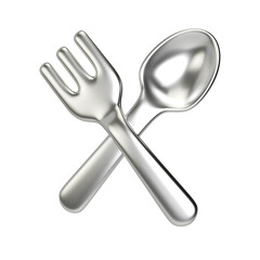 Spoon and Fork 3D Illustration Icon