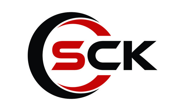SCK three letter swoosh logo design vector template | monogram logo | abstract logo | wordmark logo | letter mark logo | business logo | brand logo | flat logo | minimalist logo | text | word | symbol