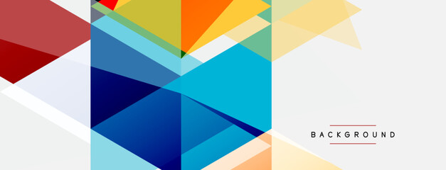 Color triangles composition, geometric abstract background. Techno or business concept, pattern for wallpaper, banner, background, landing page