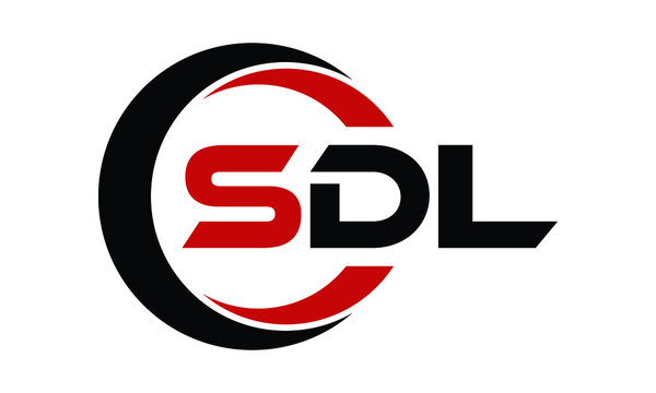 SDL three letter swoosh logo design vector template | monogram logo | abstract logo | wordmark logo | letter mark logo | business logo | brand logo | flat logo | minimalist logo | text | word | symbol