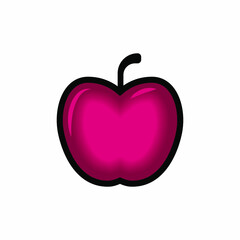 Apple Icon. Diet, Fresh Fruit Symbol - Vector.