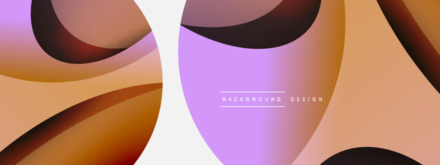 Creative geometric wallpaper. Minimal abstract background. Circle and wave composition vector illustration for wallpaper banner background or landing page