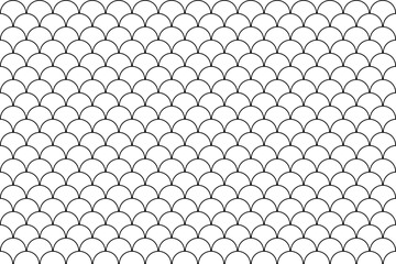 White fish scales or mermaid scales pattern background.