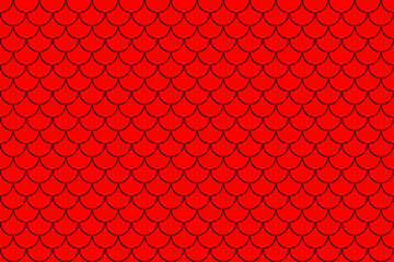 Red fish scales or mermaid scales pattern background. © Thaimage
