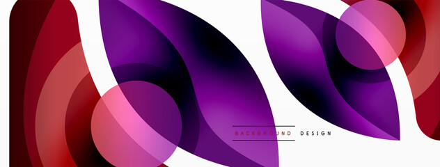 Creative geometric wallpaper. Minimal abstract background. Circle wave and round shapes composition vector illustration for wallpaper banner background or landing page