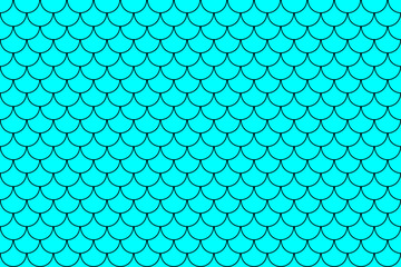 Aque blue fish scales or mermaid scales pattern background. © Thaimage