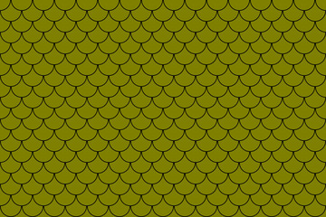 Olive green fish scales or mermaid scales pattern background. © Thaimage