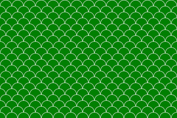 Green fish scales or mermaid scales pattern background.