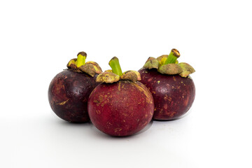 mangosteen isolated on white