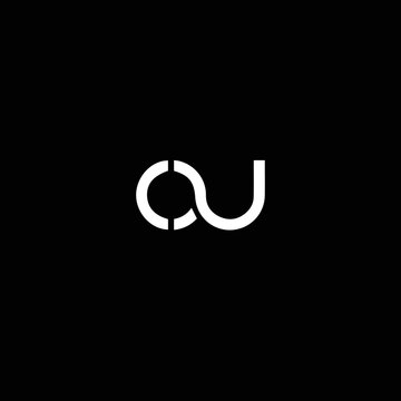 OU OU Logo Design, Creative Minimal Letter OU OU Monogram