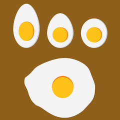 Egg and half boil logo with yolk