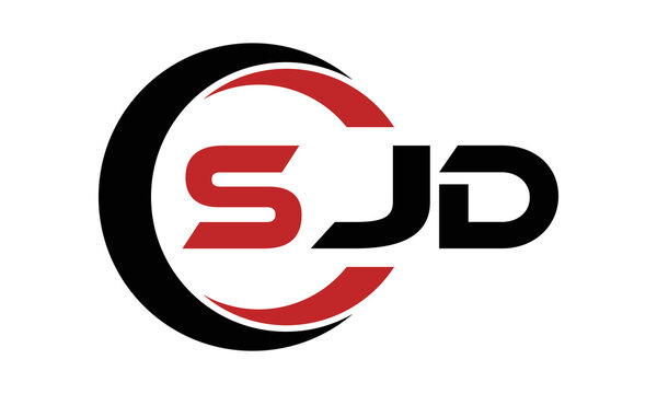 SJD three letter swoosh logo design vector template | monogram logo | abstract logo | wordmark logo | letter mark logo | business logo | brand logo | flat logo | minimalist logo | text | word | symbol