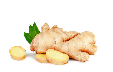Ginger root isolated on a white background