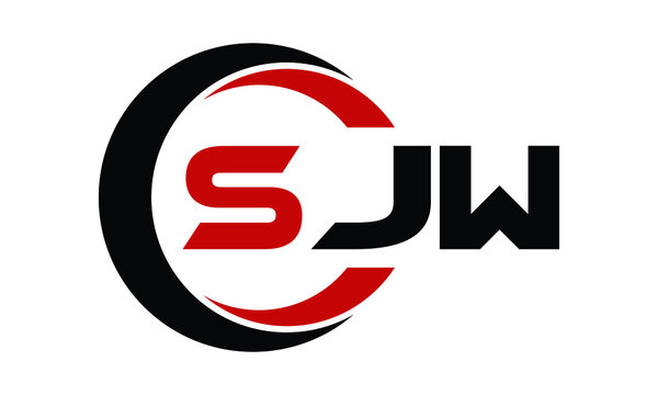 SJW three letter swoosh logo design vector template | monogram logo | abstract logo | wordmark logo | letter mark logo | business logo | brand logo | flat logo | minimalist logo | text | word | symbol