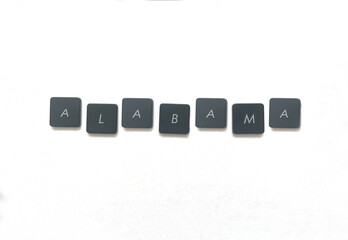 Alabama keyboard buttons U.S. state artistic