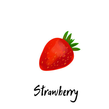 Illustration of a strawberry isolated on a white background