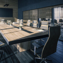 Meeting Room Interior in Design (focus) - 3D Visualization