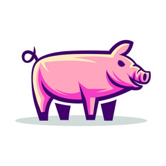pig premium vector logo design