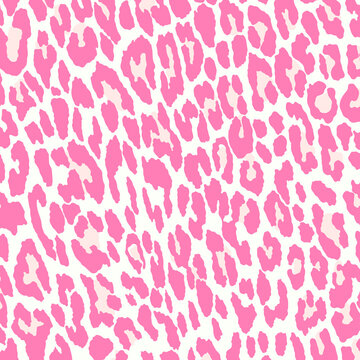 Vector pink leopard print pattern animal seamless.