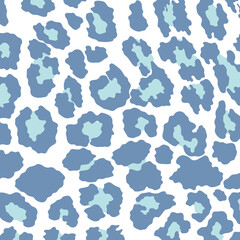 Obraz premium Vector blue leopard print pattern animal seamless. Leopard skin abstract for printing, cutting, crafts , stickers, web, cover, wall stickers, home decorate and more.