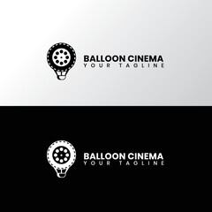 Logo Balloon Cinema vector illustration. suitable for your company