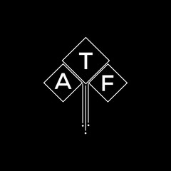 ATF letter logo design with white background in illustrator, ATF vector logo modern alphabet font overlap style.
 - obrazy, fototapety, plakaty
