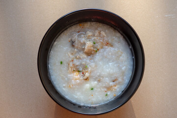 Chicken porridge, Asian style food breakfast.