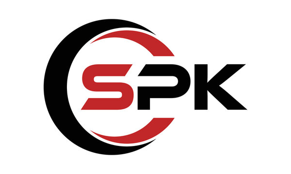 SPK three letter swoosh logo design vector template | monogram logo | abstract logo | wordmark logo | letter mark logo | business logo | brand logo | flat logo | minimalist logo | text | word | symbol