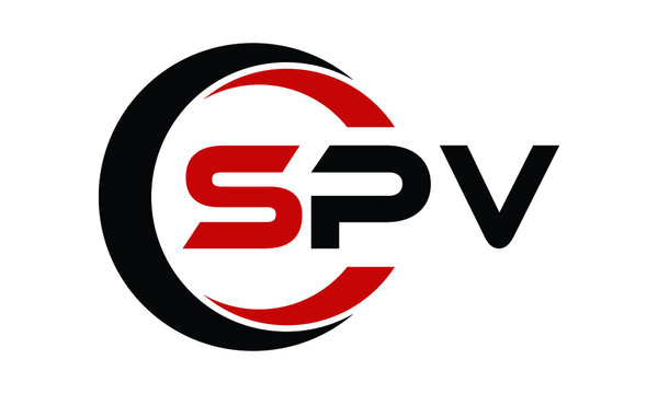 SPV three letter swoosh logo design vector template | monogram logo | abstract logo | wordmark logo | letter mark logo | business logo | brand logo | flat logo | minimalist logo | text | word | symbol