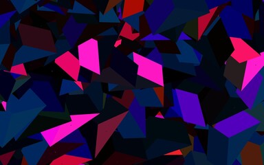 Dark Multicolor vector texture with triangular style.