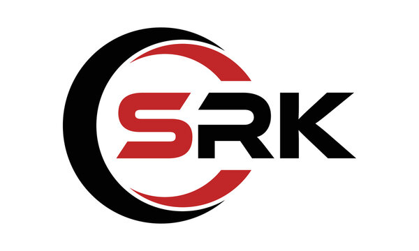 SRK three letter swoosh logo design vector template | monogram logo | abstract logo | wordmark logo | letter mark logo | business logo | brand logo | flat logo | minimalist logo | text | word | symbol