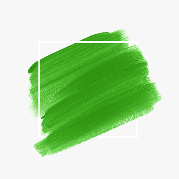 Logo brush painted acrylic abstract background design illustration vector over square frame. Perfect watercolor design for headline, logo and sale banner