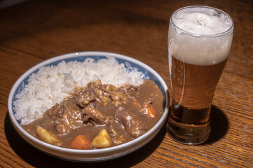 カレーライスとビール