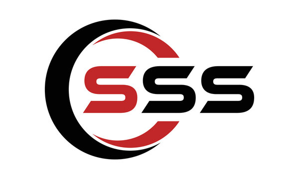 SSS three letter swoosh logo design vector template | monogram logo | abstract logo | wordmark logo | letter mark logo | business logo | brand logo | flat logo | minimalist logo | text | word | symbol