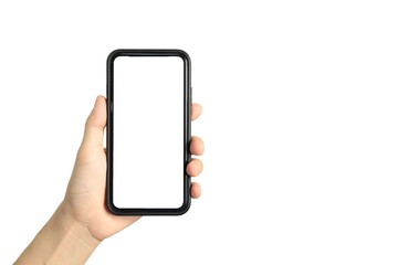 hand holding smart phone