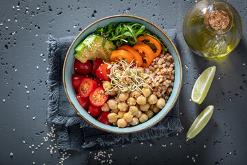 Fit salad as meal for fit and healthy people.