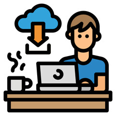 freelance line icon
