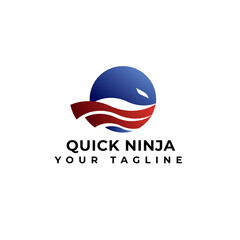 Quick Ninja Logo Vector Illustration. suitable for your mascot