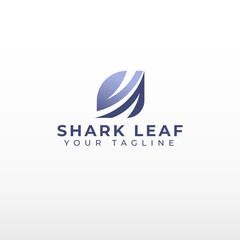 Shark leaf Logo Vector Illustration. Suitable for your company
