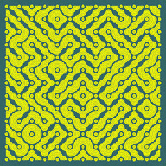 Color truchet tiling connections illustration