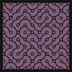 Color truchet tiling connections illustration