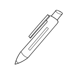 Hand drawn pen icon. Vector graphics, doodle style.