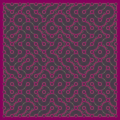 Color truchet tiling connections illustration