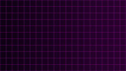 Perspective pink grid on a dark background. Futuristic vector illustration. Background in the style of the 80s.