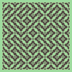 Color truchet tiling connections illustration