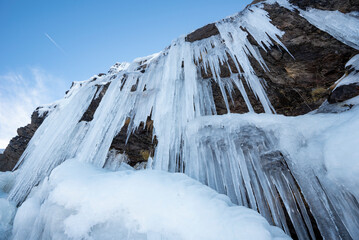 Frozen Waterfall, Sierra Nevada, Granada, Spain- stock photo © Amaiquez