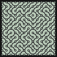 Fototapeta premium Color truchet tiling connections illustration