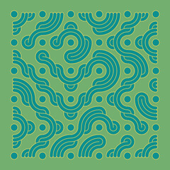 Color truchet tiling connections illustration